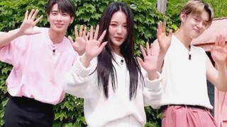 بناء فريق HYBE، fromis_9 x TXT x ENHYPEN x Renge MC تحدي الأغنية الجديدة Noh Zhengyi!