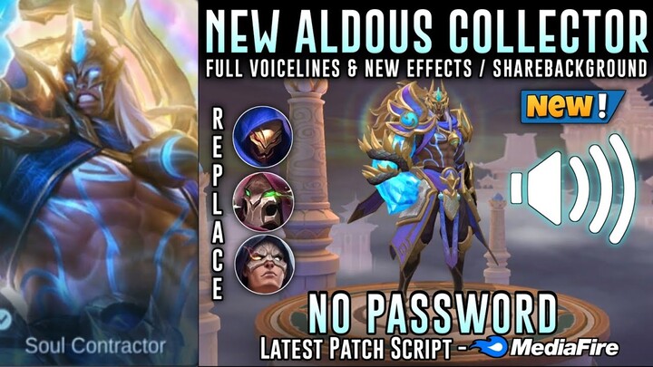 New Aldous REALM WATCHER COLLECTOR Skin Script No Password | New Effects & Full Sound | MLBB