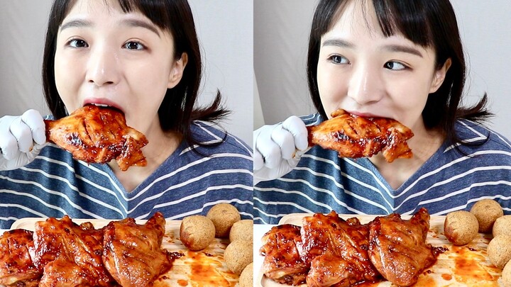 [Nado Official Chinese Subtitles] BHC Boombastick Mukbang _ Why You Must Eat a Big Chicken Leg in th