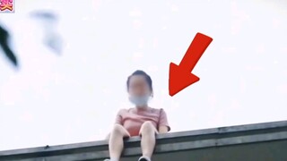 Wanita jatuh dari gedung, petugas pemadam kebakaran, selangkah lebih lambat