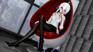 [MMD·3D] Office Lady in uniform - Yowane wearing black tight socks