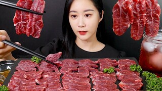 [ONHWA] Unusual raw beef🥩 [Raw meat] Chewing sound!