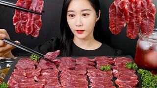 [ONHWA] Daging sapi mentah yang tidak biasa 🥩 [daging mentah] suara mengunyah!