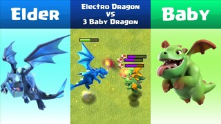 Every Level Electro Dragon VS Every Level Baby Dragon | Clash of Clans