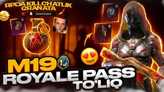 😍 M19 ROYALE PASS TO'LIQ - 1 RPdan 50RPgacha - 😱 RPda KILLCHATLIK SKIN - 4-SEZON YUZI QAYTMOQDA!