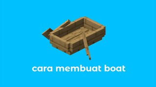 ini video cara bikin boat di minecraft