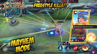 FREESTYLE KILL ON MAYHEM MODE !! || UNLIMITED CABLES!! || MOBILE LEGENDS BANG BANG