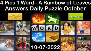 4 Pics 1 Word - A Rainbow of Leaves - 07 October 2022 - Answer Daily Puzzle + Bonus Puzzle