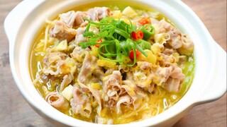 The sour soup beef that will make you shiver all over can be prepared in just 10 minutes!