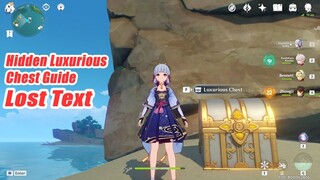 Lost Text Quest Inazuma Hidden Luxurious Chest Guide - Genshin Impact