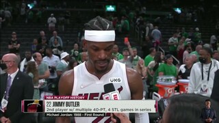 Jimmy Butler POSTGAME REACTION 47 Pts to lead Heat def. Celtics 111-103 to even East Finals 3-3