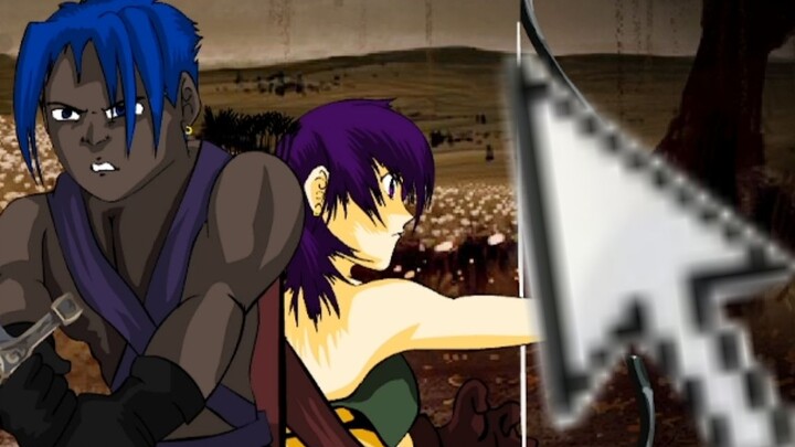 What was the ultimate ending of the double-edged sword game that went viral across the internet duri