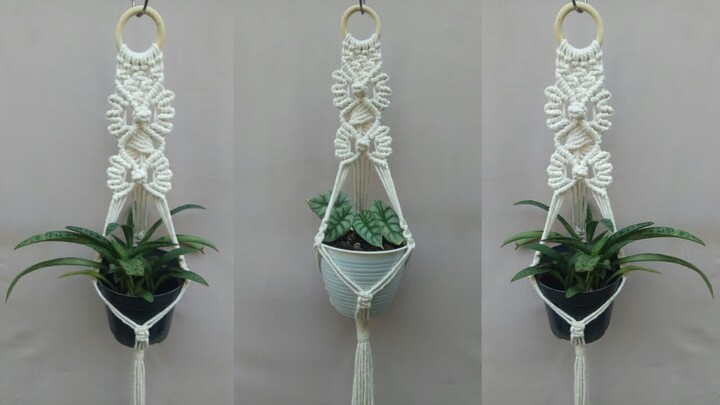 DIY Macrame Plant Hanger With Flowers and Bubbles | Macrame New Design