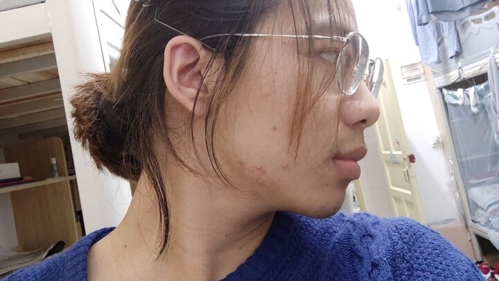 [Self Record] What does it feel like for a boy to have long hair for the first time?