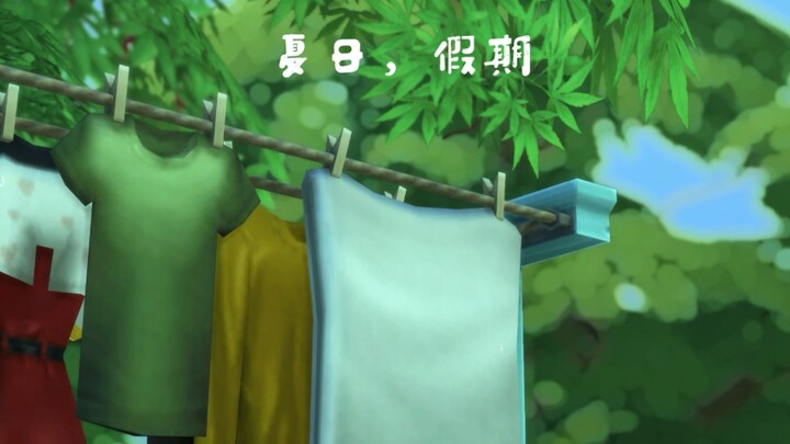 The Sims 4 ยินดีต้อนรับสู่ Summer vlog Laundry / ตลาดเช้า / การทำอาหาร