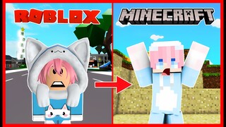 ATUN & MOMON MASUK KE DUNIA MINECRAFT TAPI ROBLOX !! Feat @MOOMOO Roblox RolePlay Indonesia