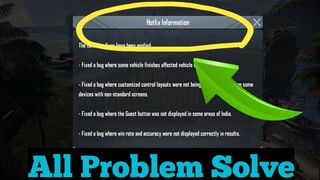 Pubg mobile Hotfix Information Notice / All Bag And Glitch Problem Solve / Abhishek Tech 🔥