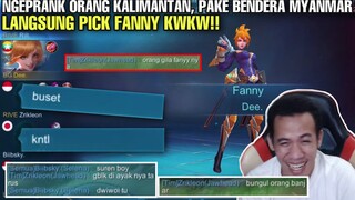 NGEPRANK ORANG KALIMANTAN PAKE BENDERA MYANMAR LANGSUNG PICK FANNY KWKW!! AUTO NGAKAK