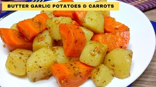 BUTTER GARLIC POTATOES & CARROTS // QUICK & EASY SIDE DISH