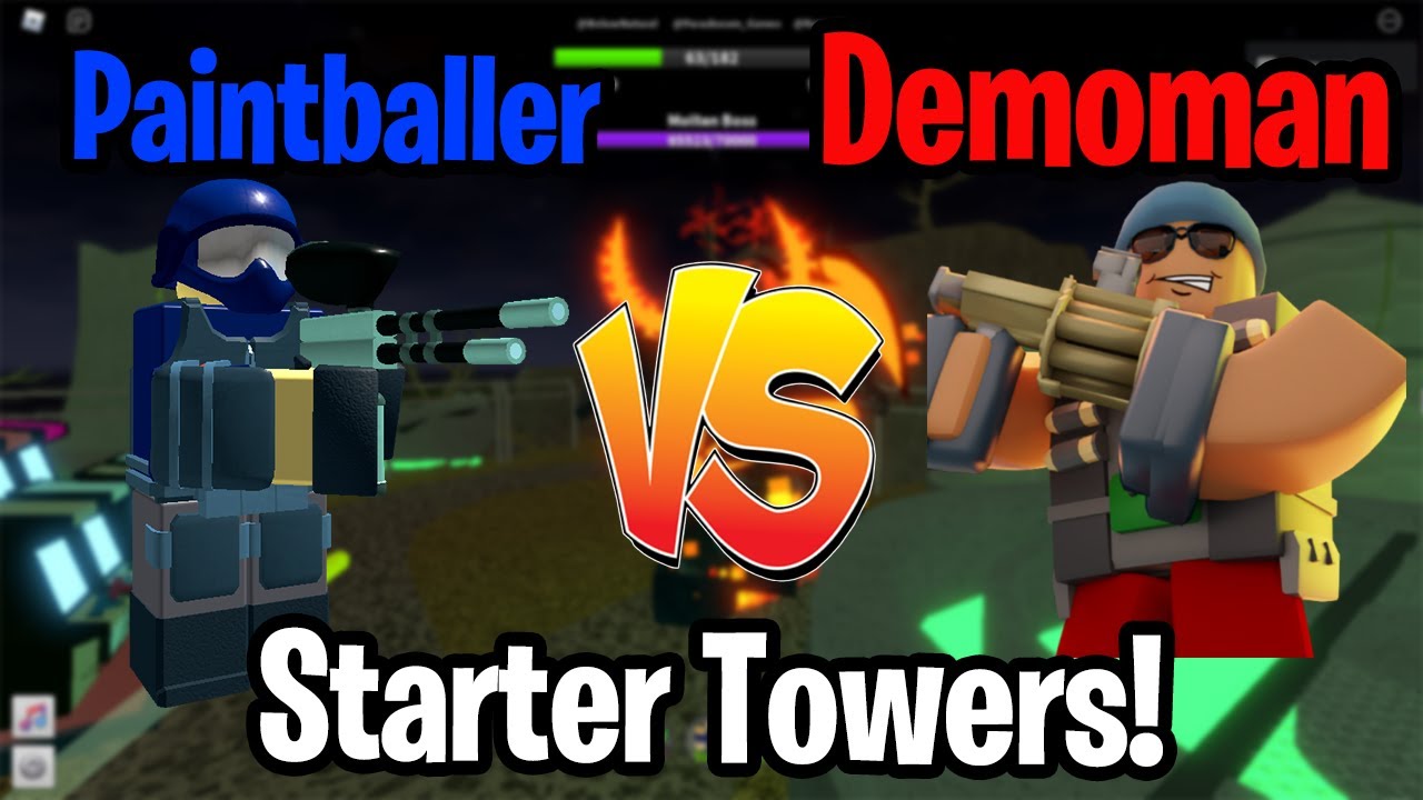 10 Paintballer vs 10 Demoman THE STARTER TOWERS