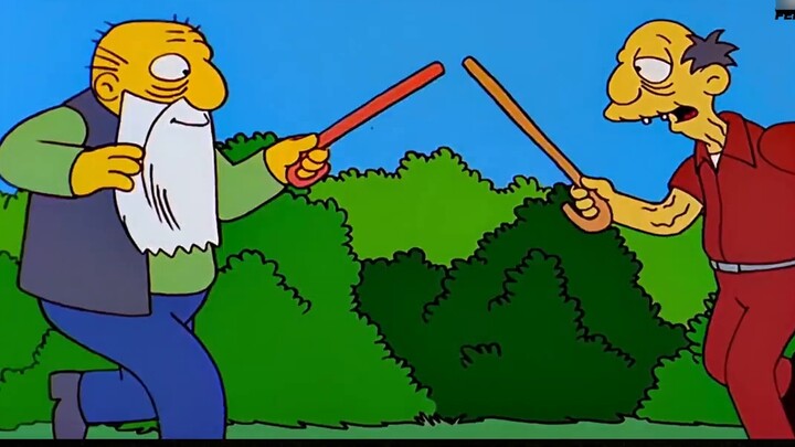 The Simpsons: Flying Over the Old Folks' Home and Sinking into the Sea