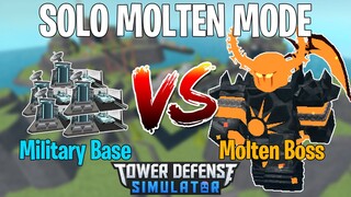 [SOLO] Military Base vs Molten Boss (TDS) | ROBLOX