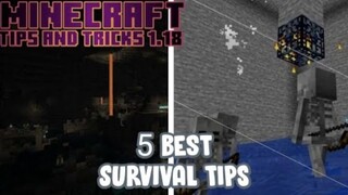 Tips and Tricks Survival 1.18 Minecraft #BstationTalentH