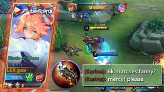 6K MATCHES FANNY CARRYING THE MOST TOXIC RANDOM TEAM IN RANK GAME | TOP GLOBAL GAMEPLAY 2022 MLBB