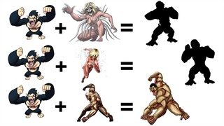 KONG + Ymir's Founding Titan / Amored Titan & Female Titan Fusion