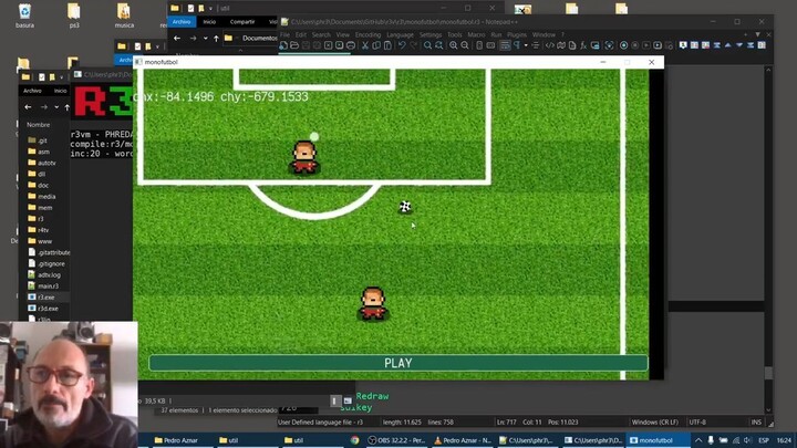 coding in r3forth - monofutbol 11