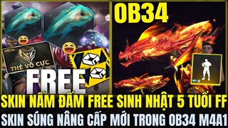 OB34 - Sinh Nhật Free Fire 5 Tuổi Tặng FREE Skin Nấm Đấm Mới - Skin Súng Nâng Cấp OB34 |Free Fire