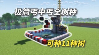 【我的世界】单人生存一个就够了！全能极简丐中丐全树种 可种11种树