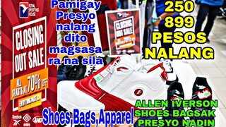 CLOSING OUT SALE 70% OFF & UP! 250 AT 890 PESOS NALANG SAPATOS AT APPARELS,BAGS & MORE LEGIT SHOES.