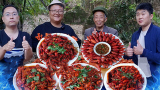 Countryside Recipe & Mukbang | 5 Flavors of Crawfish!