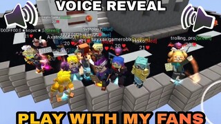 VOICE REVEAL + PRIVATE PARTY WITH MY FANS IN BEDWARS