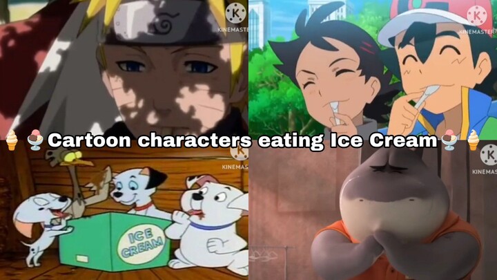 Cartoon characters eating Ice Cream Compilation By EJA