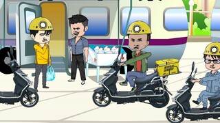 The star worked part-time as a food deliveryman and was about to exceed the time limit. He used extr