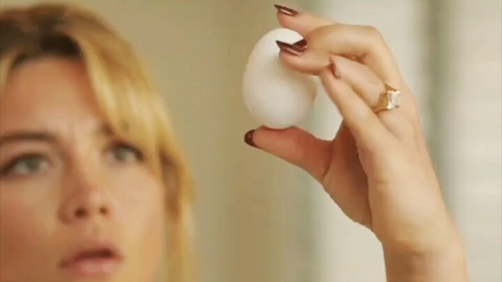 It was clearly just a freshly hatched egg, but when the woman squeezed it hard, she found it was act