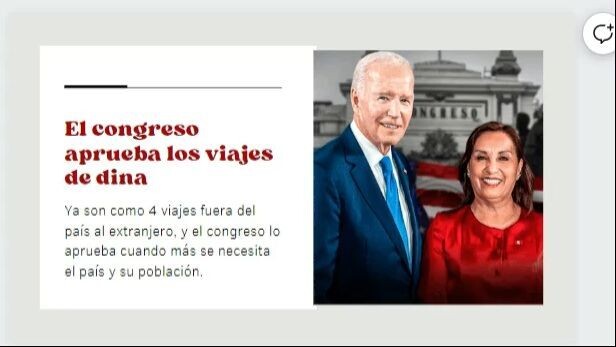 Los viajes de Dina Boluarte y la aprobación del congreso