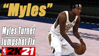 Myles Turner Jumpshot Fix NBA2K21 with Side-by-Side Comparison