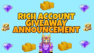 GIRL BEGGAR ACCOUNT GIVEAWAY ANNOUNCEMENT 💞 SKYBLOCK BLOCKMAN GO