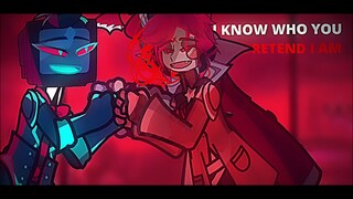 I KNOW WHO YOU PRETEND I AM 💙🥀 [] Hazbin Hotel x Gacha [] Staticmoth + Radiosilence angst