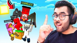 Choo Choo Charles in ONE BLOCK!!! | Minecraft Part 3 FUNNY 😂 | Hitesh KS