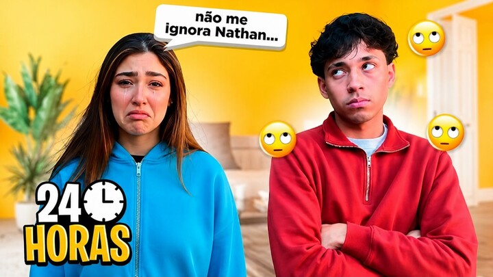 24 HORAS IGNORANDO MINHA NAMORADA (ela chorou)😭