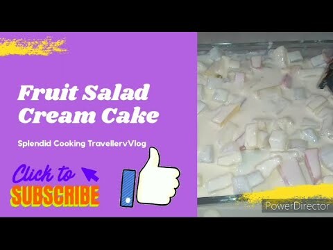 How to make Fruit Salad Cream Cake