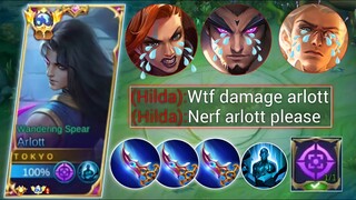 NEW ARLOTT ONE SHOT COMBO | ARLOTT BEST EMBLEM & BUILD GLOBAL ARLOTT -Mobile legends