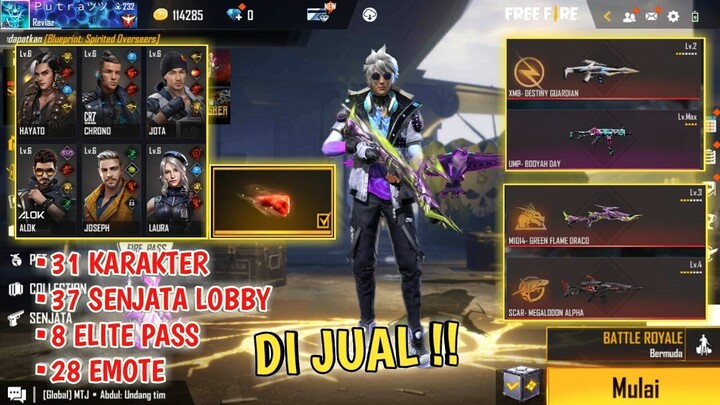 ADA 4 SKIN EVO, TINJU OPM, 9 BUNDLE MAGIC CUBE, KARAKTER BANYAK - DI JUAL MURAH AKUN SULTAN