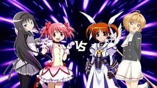 Pertarungan Gadis Ajaib! Madoka Shikame dan Homura Akatsuki vs. Sakura Kinomoto dan Nanoha Takamachi