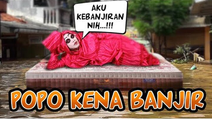 Pocong Lucu - Hantu Pocong Kepo Kebanjiran | Video Pocong Apes | Hantu Lucu