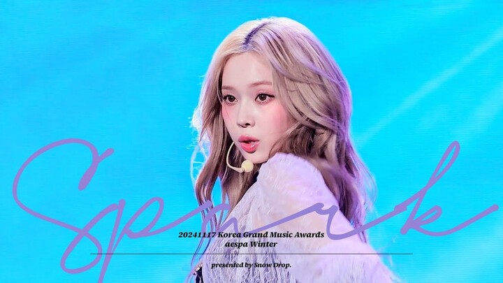 【Kim Min-jung WINTER】KGMA “Spark” rekaman penggemar kualitas tinggi 241117 (@Snowdrop)